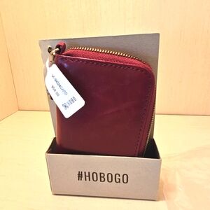 NEW HOBO Go Move zip pouch wallet n Cardinal Red NWT